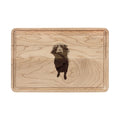 Engraved Dog Silhouette Wooden Cutting Board
