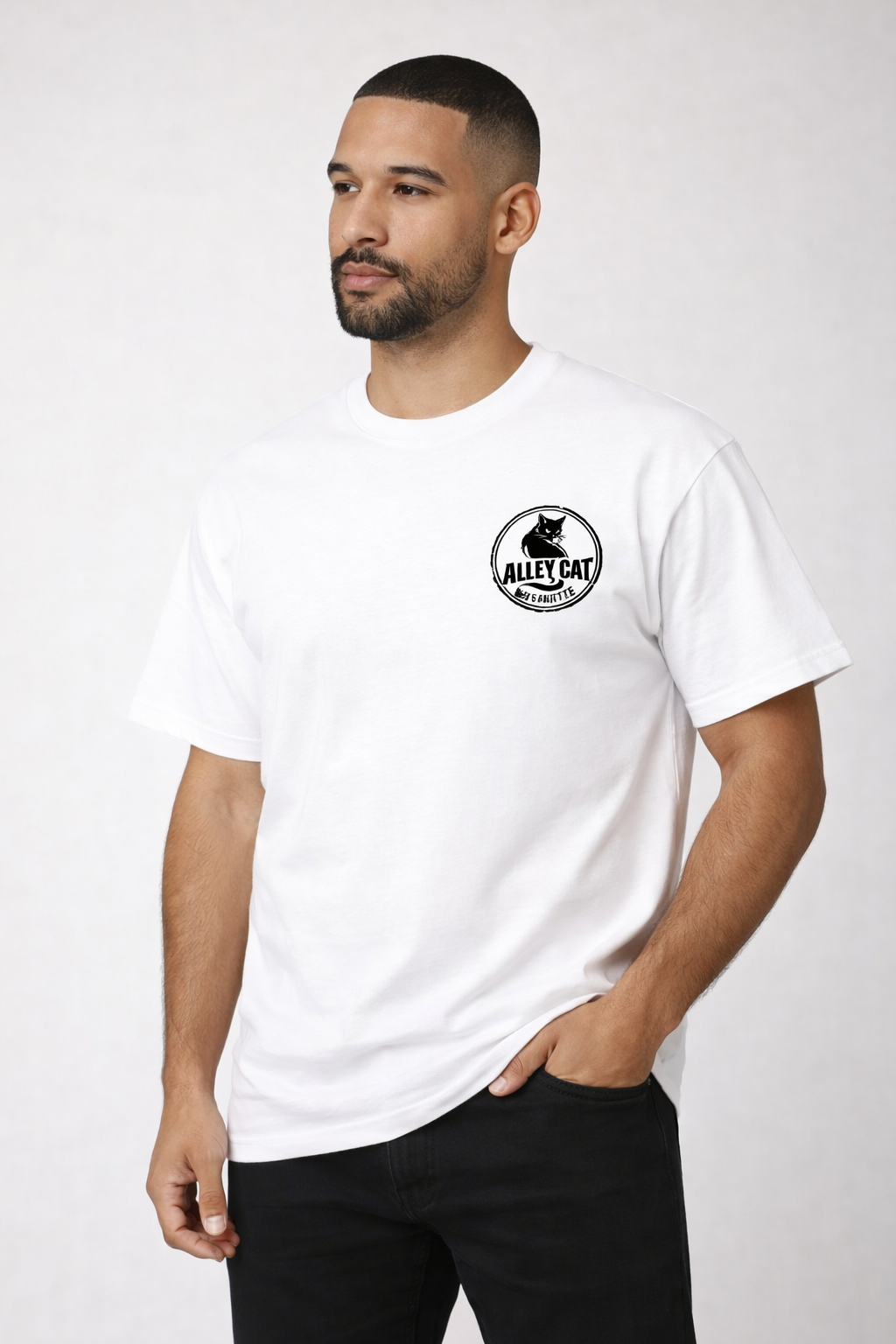 Alley Cat Logo Cotton T-shirt